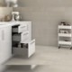 Emuca Kit cajón de cocina Concept, altura 105 mm, prof. 500 mm, cierre suave, Acero, Gris antracita