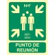 Señal fotoluminscente punto de reunion pvc 224x300x0,7mm NORMALUZ
