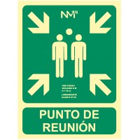 Señal punto de reunion pvc 224x300x0,7mm NORMALUZ