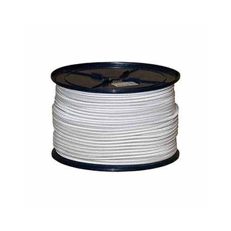 Cuerda goma elastica 12mm blanca con pintas azules  (10 metros) 