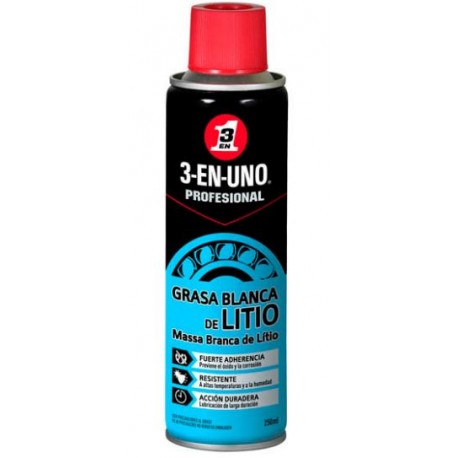 Grasa blanca de litio en spray 250ml 3EN1