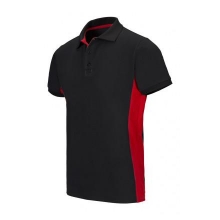 Polo bicolor manga corta 105504 0-12 negro/rojo VELILLA