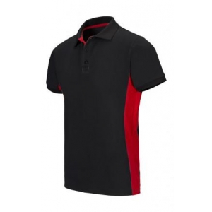 Polo bicolor manga corta 105504 0-12 negro/rojo VELILLA