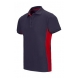 Polo bicolor manga corta 105504 61-12 azul navy/rojo VELILLA