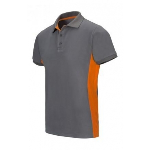 Polo bicolor manga corta 105504 8-16 gris/naranja VELILLA