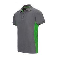 Polo bicolor manga corta 105504 8-25 gris/verde lima VELILLA