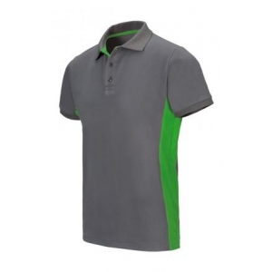 Polo bicolor manga corta 105504 8-25 gris/verde lima VELILLA