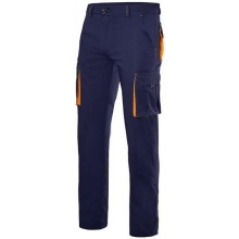 Pantalon stretch multibolsillos 103008S-1-19 marino/naranja VELILLA