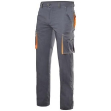 Pantalon stretch multibolsillos 103008S-8-19 gris/naranja VELILLA