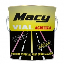 Pintura señalización vial acrílica 4l amarillo MACY