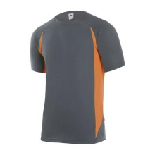 Camiseta tecnica manga corta 105501-08/19 gris/naranja VELILLA