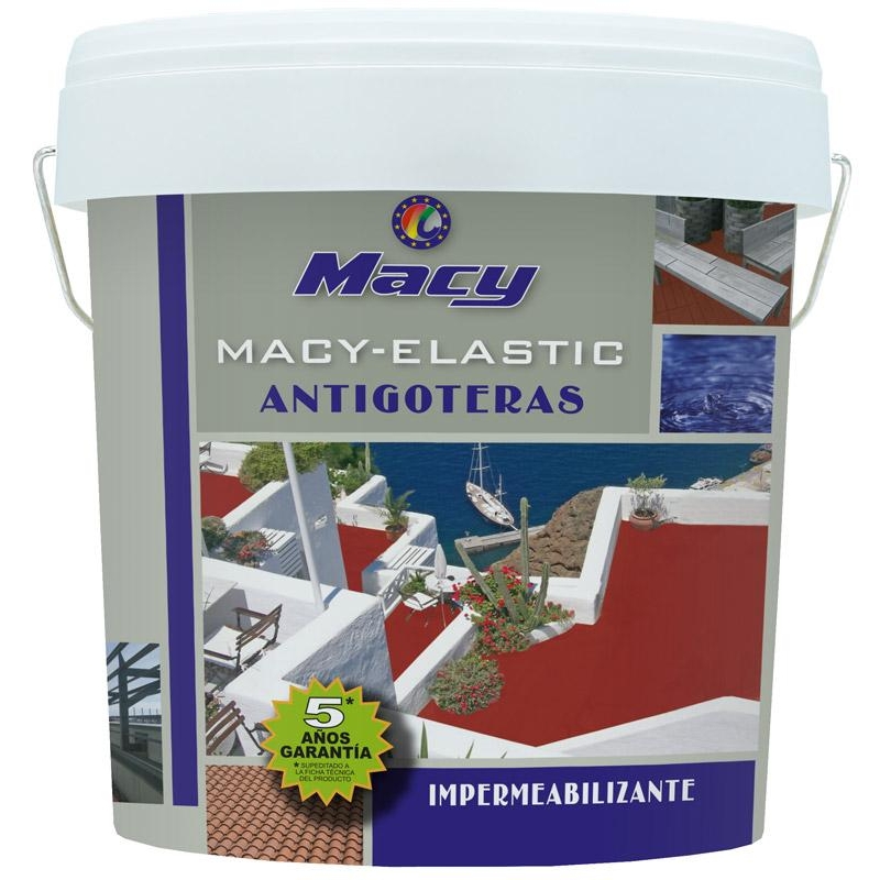 IMPER ANTIGOTERAS de Tecno Prodist - (1 Kg) ROJO Pintura Impermeabilizante  elástica para Terrazas (A Rodillo o brocha)