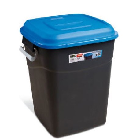 Contenedor residuos eco 50 l negro/azul TAYG