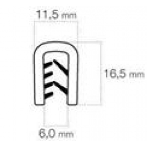 Perfil burlete goma PA-220 (10 unidades) ELYPLAST