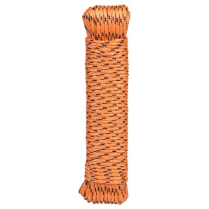 Cordon fantasía PES 4mm naranja fluor 15m ROMBULL