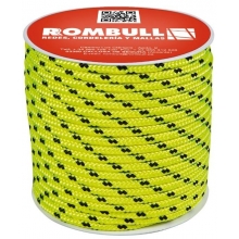 Carrete cuerda trenzada PES con alma 10mm amarillo fluo 25m ROMBULL