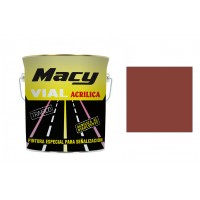 Pintura vial acrilica roja 15 litros MACY