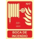 Señal boca/manguera incendio pvc 300x210x0,7mm homol.tipo NORMALUZ