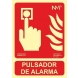 Señal pulsador de alarma pvc 300x210x0,7mm homol.tipo B lum NORMALUZ