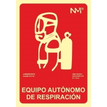 Señal equipo autonomo de respiracion pvc 300x210x0,7mm NORMALUZ