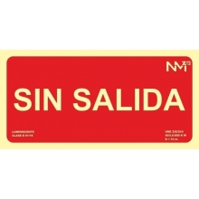 Señal sin salida pvc 150x300x0,7mm NORMALUZ