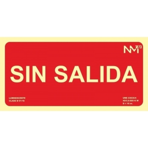 Señal sin salida pvc 150x300x0,7mm NORMALUZ