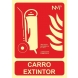 Señal carro extintor pvc 300x210x0,7mm NORMALUZ