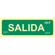 Señal Salida PVC 105x300x0,7mm Clase B luminiscente NORMALUZ