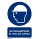 Señal obligacion uso casco pvc 210x300x0,7mm NORMALUZ