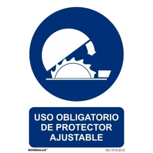 Señal obligacion uso protector ajustable pvc 100x150x0,7mm NORMALUZ