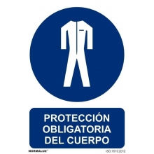 Señal proteccion obligatoria cuerpo PVC 210x300x0,7mm NORMALUZ