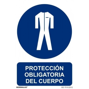 Señal proteccion obligatoria cuerpo PVC 210x300x0,7mm NORMALUZ