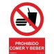 Señal prohibido comer y beber pvc 210x300x0,7mm NORMALUZ