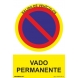 Señal vado permanente pvc 210x300x0,7mm NORMALUZ