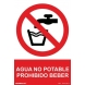 Señal prohibido beber pvc 210x300x0,7mm NORMALUZ
