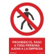 Señal "Prohibido el paso persona ajena" PVC 210x300x0,7mm NORMALUZ