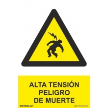 Señal alta tension pvc 210x300x0,7mm NORMALUZ