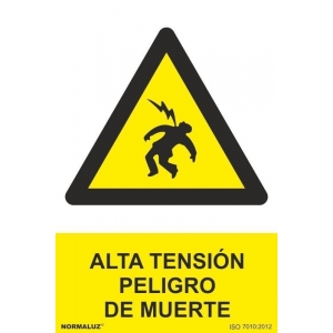 Señal alta tension pvc 210x300x0,7mm NORMALUZ