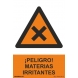 Señal peligro materias irritantes pvc 210x300x0,7mm NORMALUZ