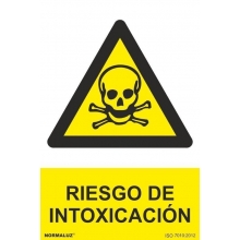 Señal riesgo de intoxicacion pvc 210x300x0,7mm NORMALUZ