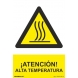 Señal atencion alta temperatura pvc 210x300x0,7mm NORMALUZ