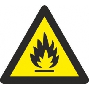 Señal adhesiva peligro incendio vinilo 90mm RD38600 NORMALUZ