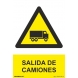 Señal salida de camiones pvc 210x300x0,7mm NORMALUZ