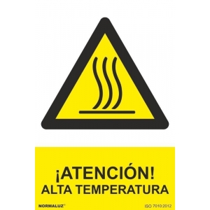 Señal adhesiva alta temperatura vinilo 100x150mm NORMALUZ