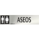 Señal adhesiva aseos unisex inox 50x200x0,8mm NORMALUZ