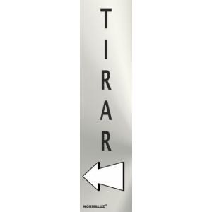 Señal adhesiva tirar inox 50x200x0,8mm NORMALUZ