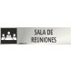 Señal sala de reunion inox 200x50 NORMALUZ