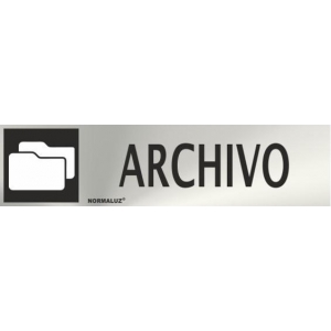 Señal "Archivo" inox 200x50mm NORMALUZ