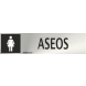 Señal adhesiva aseos mujer inox 50x200x0,8mm NORMALUZ