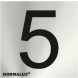 Señal adhesiva numero 5 inox 50x50x0,8mm NORMALUZ